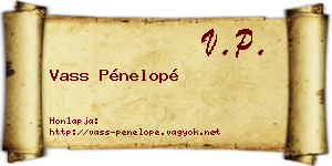 Vass Pénelopé névjegykártya