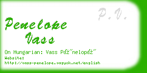 penelope vass business card